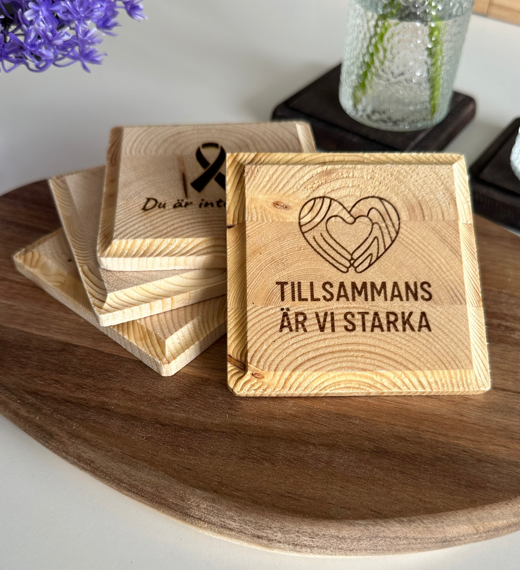 Stöd-underlägg 4-pack – Barncancerfonden