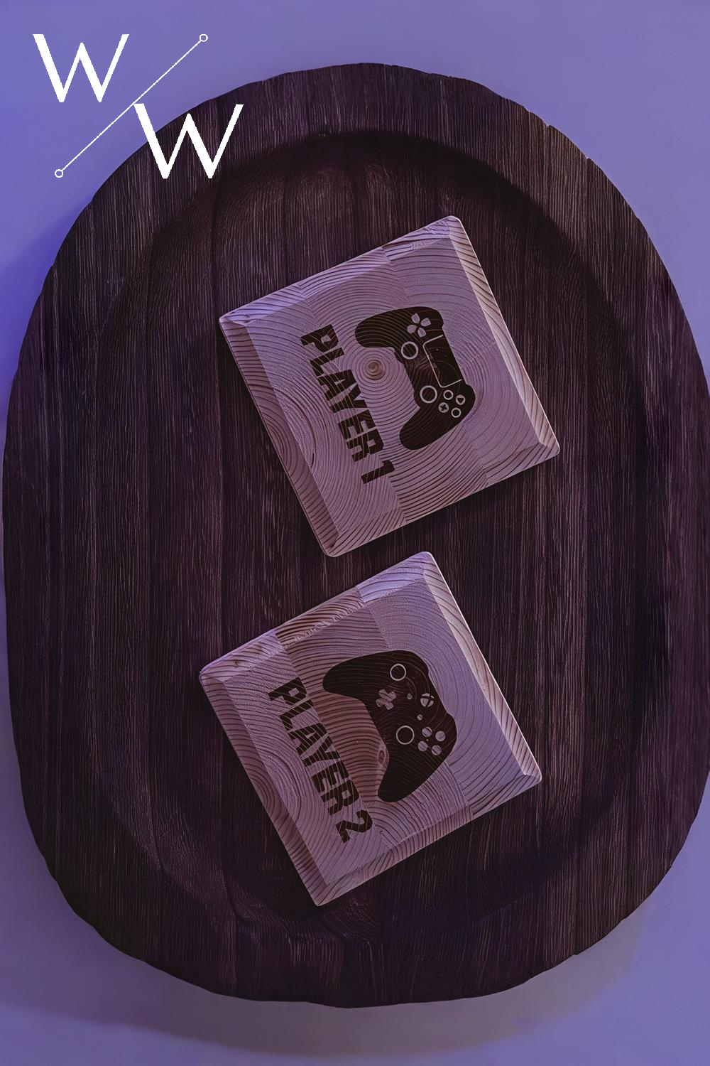 Furu – Gaming Underlägg 4-pack (Lasergravyr)